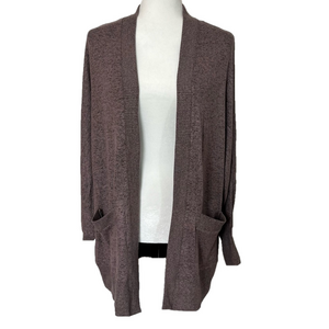 For the Republic Women’s Raglan Sleeve Duster Mauve Grey Fleck Cardigan S